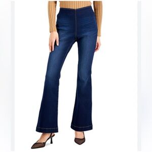 INC DENIM Dark Wash Pullon Flared Jeans 12/31 NWOT